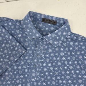 G/FORE Men's Polo Skull G/Fore AOP Stretch Cosmopolitan Hotel Casino Logo Medium